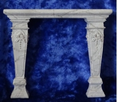 dollshouse miniature marble effect resin fireplace 6
